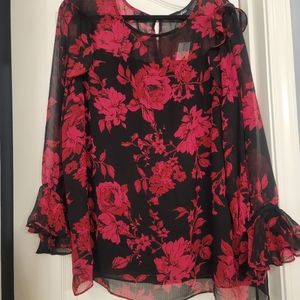 Beautiful Roz & Ali sheer blouse NWT
